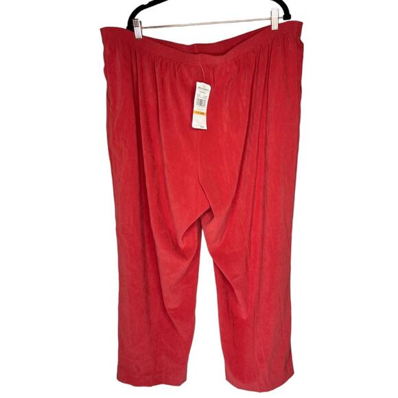 Alfred Dunner russet red pull on stretchy pants straight leg plus size 24W - Picture 2 of 4